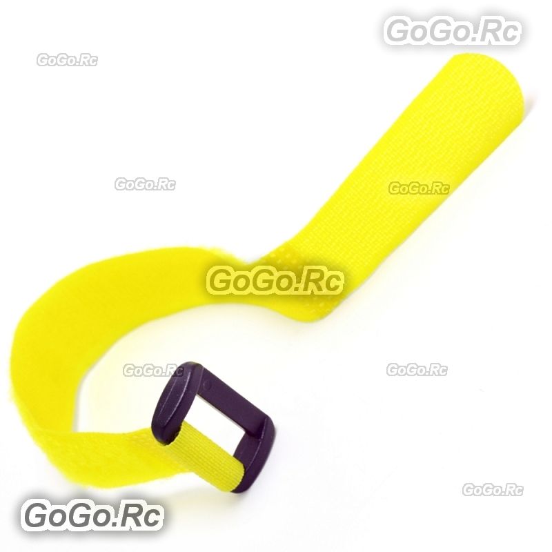 10 X 315mm Battery Self-Adhesive Strap Reusable Cable Tie Wrap hook loop Yellow