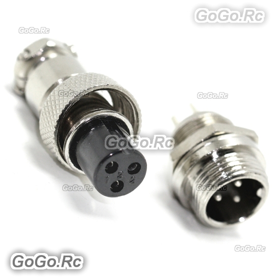 1 Set 12mm 3 Pin Aviation Plug Male & Female Wire Panel Metal Connector GX12 -3