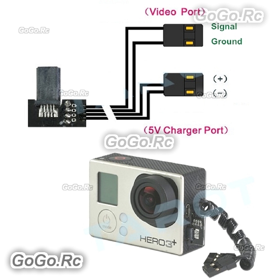 Tarot TL68A10 Gopro Hero3 AV Video Cable for T-2D Gimbal Camera Mount FPV PTZ 